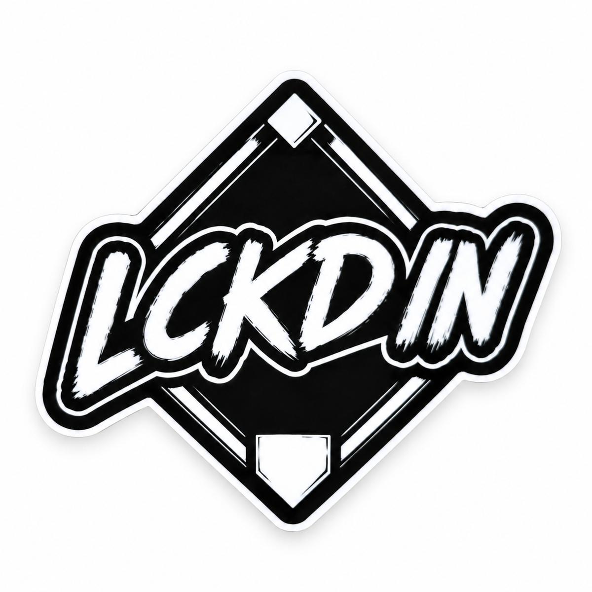 LCKD IN 2" Baseball Diamond Sticker