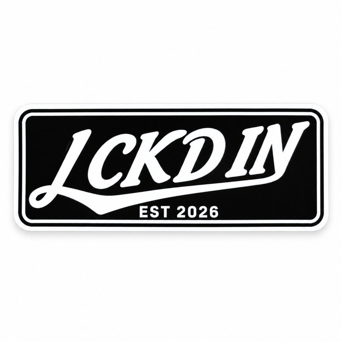 LCKD IN 3" Vintage Logo Sticker