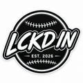 LCKD IN 4" Baseball Sticker